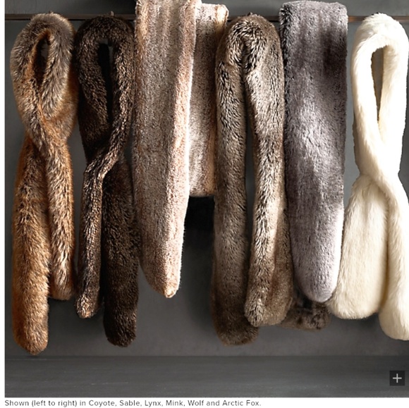 Restoration Hardware Accessories - New Fuax fur Coyote Scarf Restoration Hardware
